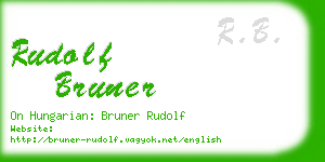 rudolf bruner business card